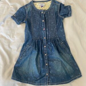 Mexx Denim Coquette Bow Girly Cute Kids Youth Girl's Short Sleeve Dress Size 7-8